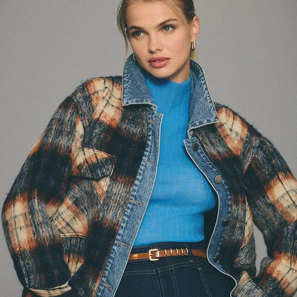 COPY - NWT Anthropologie Pilcro Denim Mix Jacket M - Picture 3 of 5